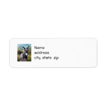 Donkey Portrait Return Address Labels