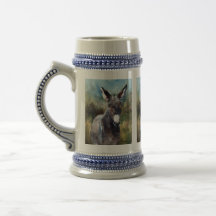 Donkey Portrait Stein Mugs