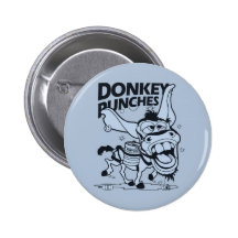 Donkey Punches Pinback Buttons