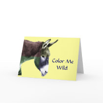 Donkey Rescue Animal Spirit Friend - Blank Inside Card