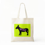 donkey wise ass green tote bags