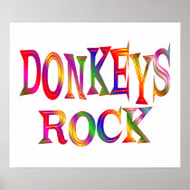 Donkeys Rock Poster