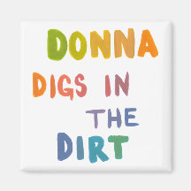 Donna creuse dans le jardinage de mots d'art d'amu aimant