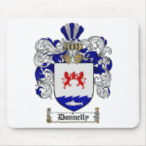 DONNELLY FAMILY CREST -  DONNELLY COAT OF ARMS MOUSE MAT