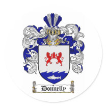 DONNELLY FAMILY CREST -  DONNELLY COAT OF ARMS STICKERS