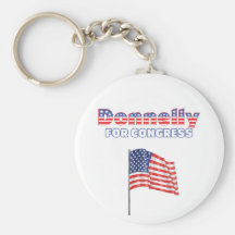 Donnelly for Congress Patriotic American Flag Keychain