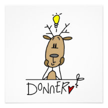 Donner Reindeer Christmas T-shirts and Gifts Custom Invitations