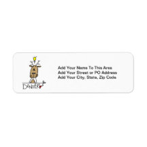 Donner Reindeer Christmas T-shirts and Gifts Custom Return Address Label