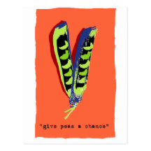donnez à des pois un occasion-orange carte postale