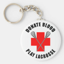 Donnez le cadeau de lacrosse de jeu de sang porte-clé