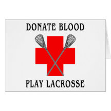 Donnez les cartes de lacrosse de jeu de sang