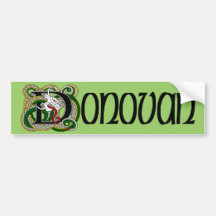 Donovan Celtic Dragon Bumper Sticker