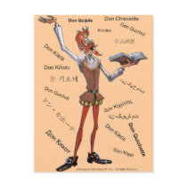 DONQUIXOTE IN TRANSLATION - 400 YEARS - Cervantes Post Cards