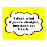 Don't Act Straight Postcard
