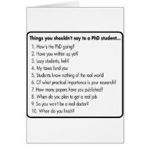 Don't ask a PhD Card