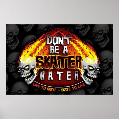 Don't Be A Skater Hater 23X35 Poster by LinkArtworks