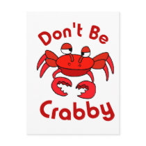 Don't Be Crabby Postcard