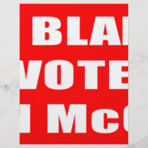 Don't Blame Me I Voted McCain Flyer