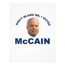 Don't Blame Me I Voted McCain Letterhead Template