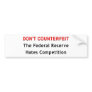 Don't Counterfeit