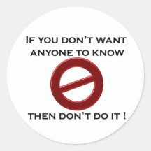 DON'T DO IT ROUND STICKER