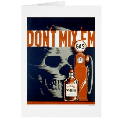 Don't Drink & Drive 1937 WPA Greeting Cards by lc_wpa