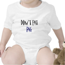 Don't Eat Pig Baby Bodysuits