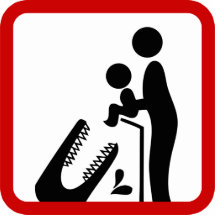 Don't Feed Baby To The Crocodile Sign Acrylic Cut Out