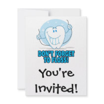 don't forget to floss flossing cartoon tooth custom announcements