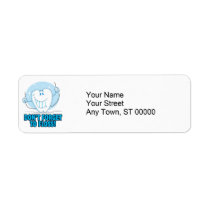 don't forget to floss flossing cartoon tooth return address labels