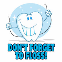 don't forget to floss flossing cartoon tooth cut outs