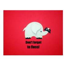 Don't forget to floss! postcard