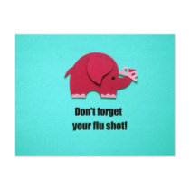 Don't forget your flu shot! postcard