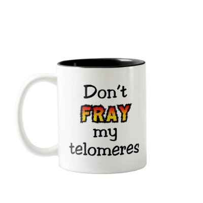Don't fray my telomeres mugs by KatrinaArt