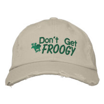 Don't Get Froggy Embroidered Hat