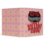 dont give a hoot bout love owl 3 ring binders