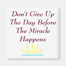 Don't Give Up Magnet Square