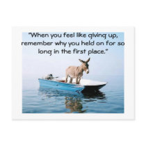 Don't give up post card