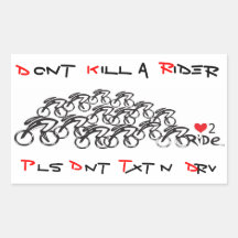 dont kill a rider rectangle sticker