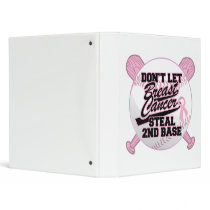 Don't Let Breast Cancer Steal 2nd Base Vinyl Binder