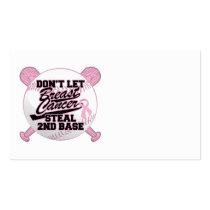 Don't Let Breast Cancer Steal 2nd Base Business Card