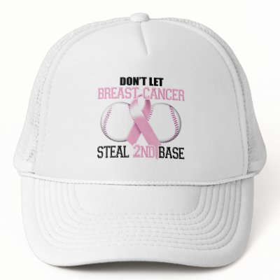 Don't Let Breast Cancer Steal 2nd Base Mesh Hats by magikawaretees