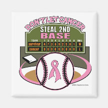 Dont Let Breast Cancer Steal 2nd Base Scoreboard Magnets