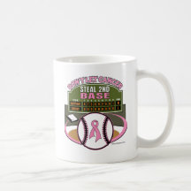 Dont Let Breast Cancer Steal 2nd Base Scoreboard Coffee Mugs