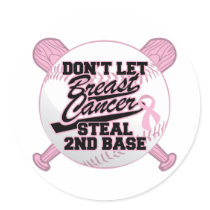 Don't Let Breast Cancer Steal 2nd Base Sticker