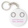 Don't let Breast Cancer Steal Second Base Keychains