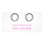 Don't let Breast Cancer Steal Second Base Picture Card