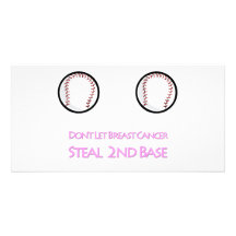 Don't let Breast Cancer Steal Second Base Picture Card