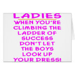 Don't Let The Boys Look Up Your Dress Card