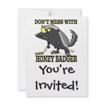 DONT MESS WITH THE HONEY BADGER PERSONALIZED ANNOUNCEMENTS